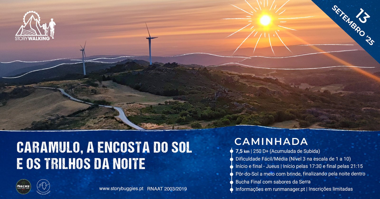 Caminhada – A Encosta do Sol e os Trilhos da Noite